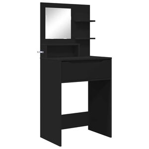 vidaXL Guļamistabas ģērb&scaron;anās galdiņi Melna 80 x 39,6 x 135 cm