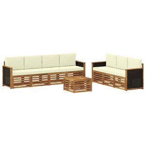vidaXL Dīvāna komplekti ar spilvenu 8 pcs Cietā akācijas koks