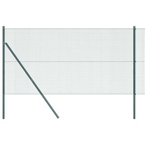 vidaXL Savilktais stiepļu žogs zemes stiprinā&scaron;anai 10 x 1,4 m Zaļa