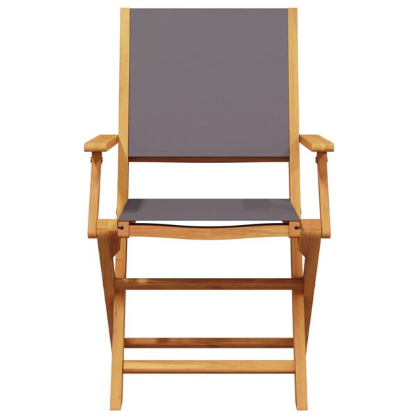 vidaXL 5-daļīgs dārza mēbeļu komplekts, antracītpelēks, audums un koks