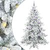 vidaXL Mākslīgā Saliekamā Ziemassvētku Egle su 300 LED Balts 240 cm