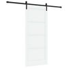 vidaXL Slīdo&scaron;ās durvis 86 x 198,5 cm Inženierijas koks Balta un melna