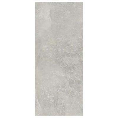 vidaXL grāmatu plaukts, aizslietnis, betona pelēks, 60x30x72 cm