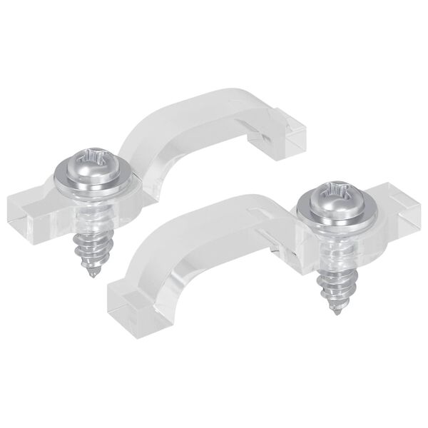 vidaXL LED līstes klipi 2 pcs Caurspīdīgs 2 x 1 x 0.5 cm