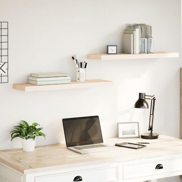 vidaXL sienas plaukti, 2 gab., 80x23,5x4 cm, inženierijas koks