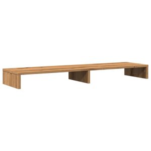 vidaXL monitora paliktnis, koka krāsa, 100x27x10 cm, inženierijas koks