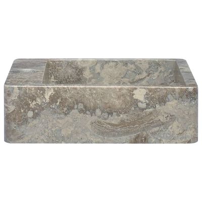 vidaXL izlietne, 40x40x12 cm, pelēks marmors