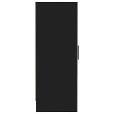 vidaXL apavu skapis, melns, 32x35x92 cm, skaidu plāksne