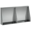 vidaXL Aizturo&scaron;ā siena 2 gab. 40 x 12 x 30 cm Cinkota tērauda Sudraba
