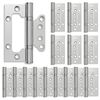 vidaXL Eņģe 16 gab. 100 x 75 x 13 mm Sudraba Tērauds