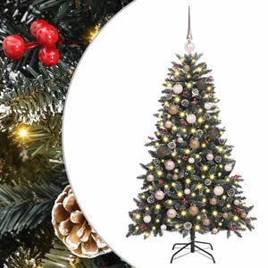 vidaXL Mākslīgā Ziemassvētku eglīte su 150 LED ar statīvu Zaļa 150 cm