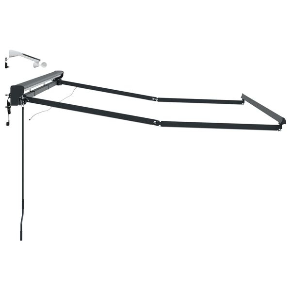 vidaXL Elektriskais markīzes rāmis ar LED Antracīts 2,5 x 2 m
