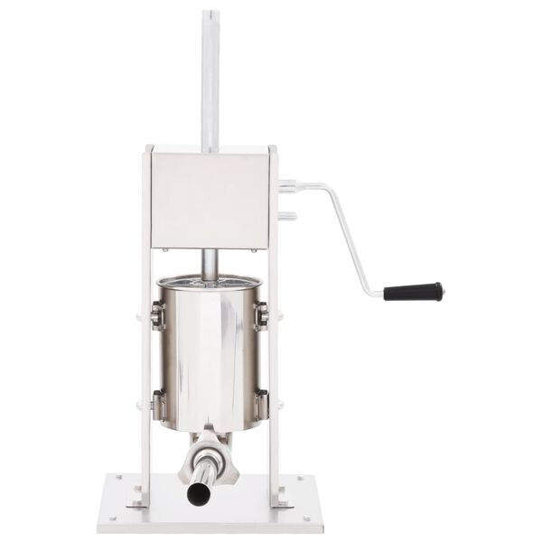 vidaXL manuāls desu pildītājs, 3 L, sudraba krāsa, nerūsējo&scaron;s tērauds