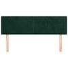 vidaXL galvgalis ar malām, tum&scaron;i zaļ&scaron; samts, 147x16x78/88 cm