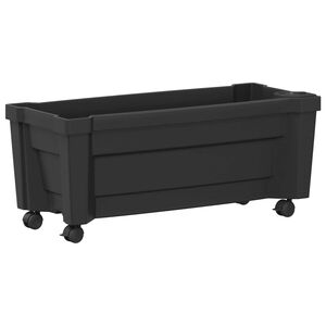 vidaXL Kalipso stādītājs ar riteņiem Antracīta 79 x 35 x 33 cm PP
