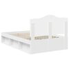 vidaXL Gultas rāmis Balts 120 x 190 cm Ciets priedes koks