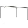 vidaXL nojume, balta, 4x4 m, 180 g/m&sup2;, audums un tērauds