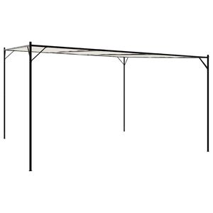 vidaXL nojume, balta, 4x4 m, 180 g/m&sup2;, audums un tērauds