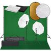 vidaXL fotostudijas komplekts &ndash; gaismas, foni, reflektori