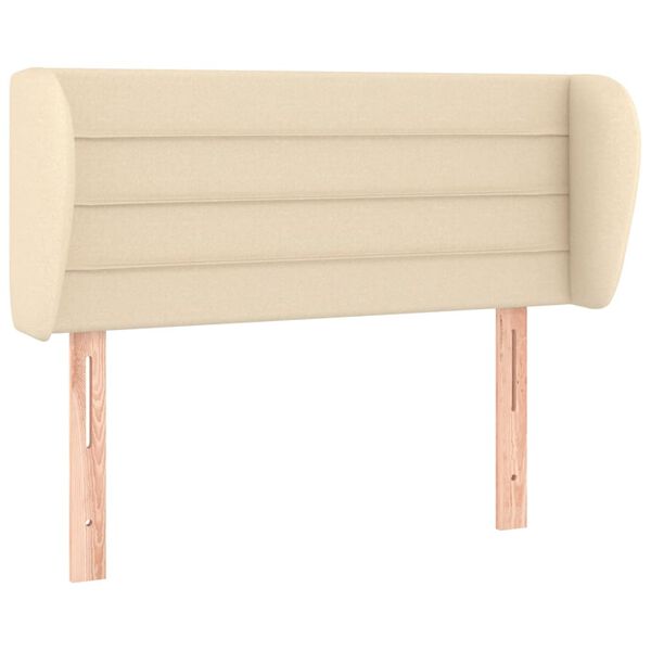 vidaXL galvgalis ar malām, 93x23x78/88 cm, krēmkrāsas audums