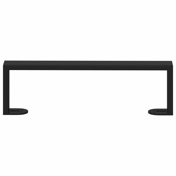 vidaXL Mēbeļu kājas 2 pcs Melna 34,1 x 4 x 10 mm Dzelzs