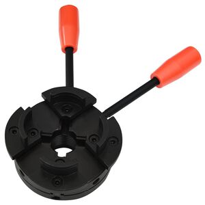 vidaXL 4-žokļu koka virpas patrona, M33 savienojums, 100 mm, tērauds