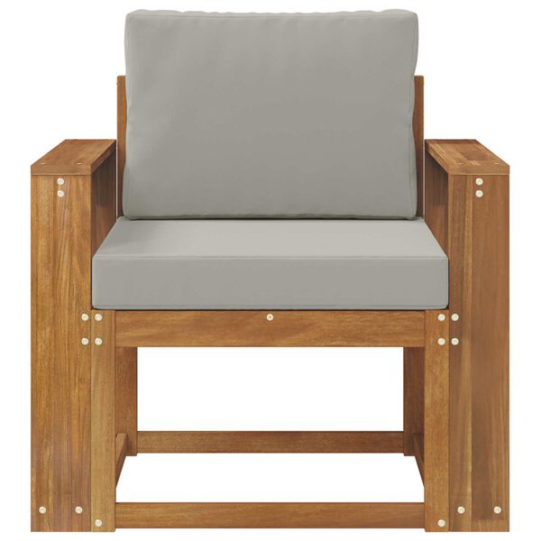 vidaXL Āra dīvāns Cieta akācijas koks un poliesters