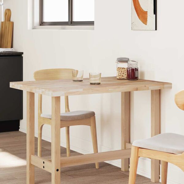 vidaXL galda virsma, 80x70x4 cm, taisnstūra, akācijas masīvkoks