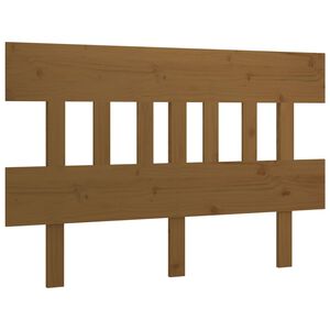 vidaXL gultas galvgalis, medus brūns, 203,5x3x81 cm, priedes masīvkoks