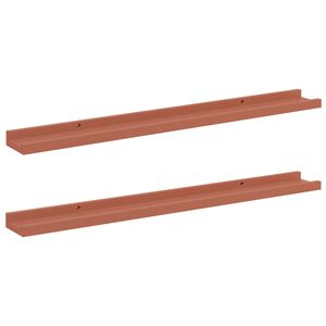 vidaXL Sienas plaukts 2 gab. Sarkana 80 x 9 x 3 cm Inženierijas koks