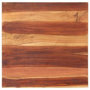 vidaXL galda virsma, 25-27 mm, 70x70 cm, akācijas masīvkoks