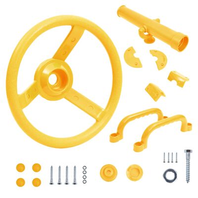 vidaXL rotaļu laukuma piederumu komplekts, dzeltens