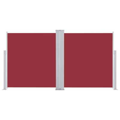 vidaXL izvelkama sānu markīze, sarkana, 117x600 cm