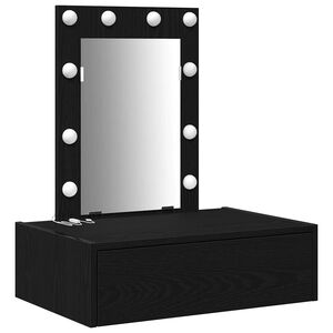 vidaXL Dressing galds Melna 60 x 40 x 70 cm Inženierijas koks