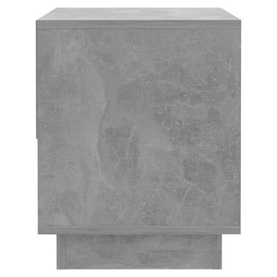 vidaXL naktsskapītis, 45x34x44 cm, betona pelēks, skaidu plāksne