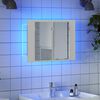 vidaXL vannasistabas spoguļskapītis ar LED, balts, 60x12x45 cm, akrils