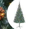 vidaXL Mākslīgā Ziemassvētku eglīte Zaļa 210 cm PVC un tērauds