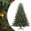 vidaXL Mākslīgā Ziemassvētku eglīte su 300 LED ar statīvu Zaļa 240 cm