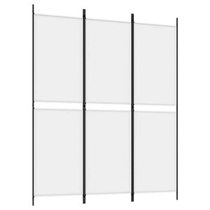 vidaXL 3-paneļu istabas aizslietnis, 150x180 cm, balts audums