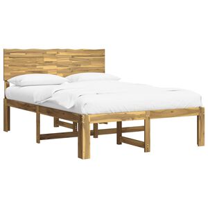 vidaXL Divguļu gultas rāmis ar galvgalvi ROSTOCK Balts 140 x 200 cm