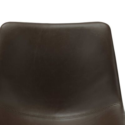 vidaXL virtuves krēsli, 4 gab., tumši brūna mākslīgā āda