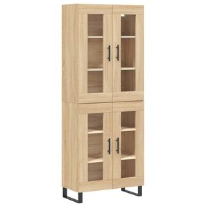 vidaXL augstais skapis, ozolkoka, 69,5x34x180 cm, inženierijas koks