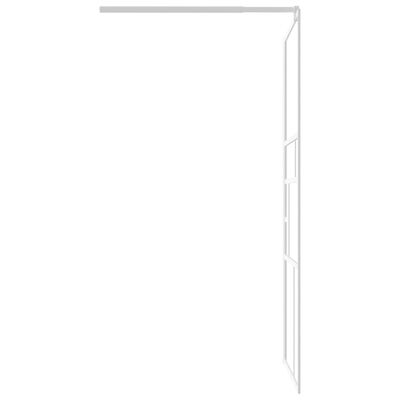 vidaXL dušas siena, 80x195 cm, ESG stikls, balta
