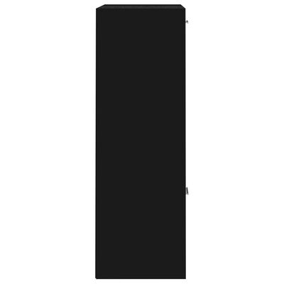 vidaXL skapis, melns, 60x29,5x90 cm, kokskaidu plāksne