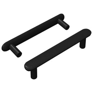 vidaXL Skapja rokturis 2 gab. Melna 121 x 16.6 x 28.3 mm Dzelzs
