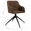 vidaXL grozāmi virtuves krēsli, 4 gab., brūns audums