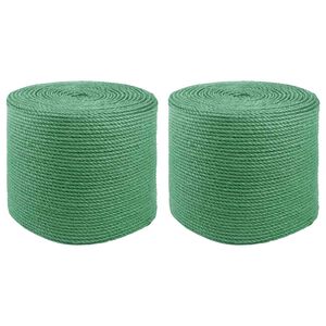 vidaXL 2 gab. 2 mm Zaļa 100% Tossa jūtu