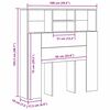 vidaXL Galvas dēlis skapītis ar plauktu Vecs koks 100 x 19 x 103,5 cm