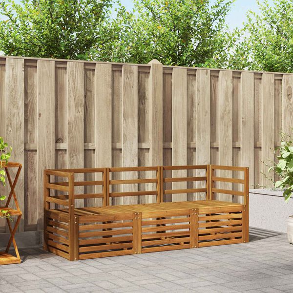 vidaXL Dīvāna komplekti 3 pcs Dabiska Cietā akācijas koks