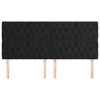 vidaXL galvgalis, melns, 200x7x118/128 cm, samts